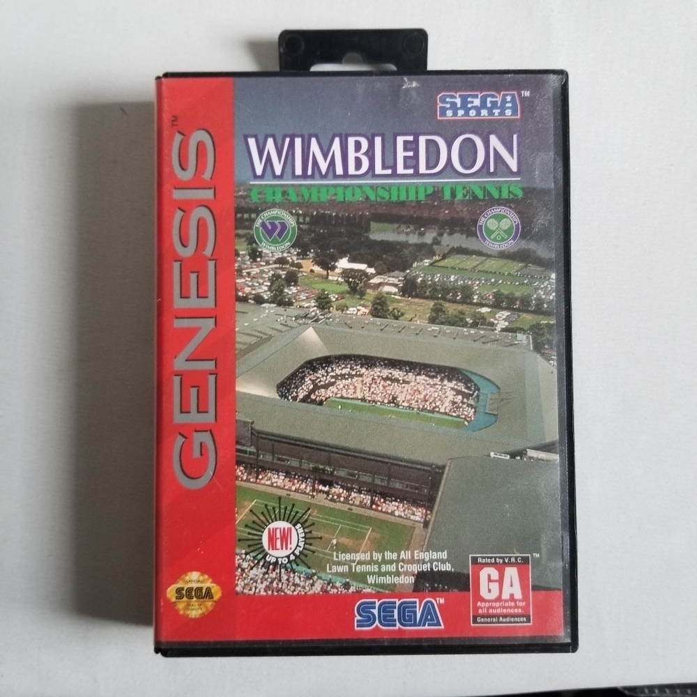 1993 Wimbledon Championship Tennis Sega Genesis Video Game